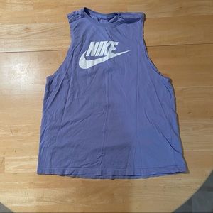 Nike Women’s Size Large Purple/Blue Muscle Style Tank Top Athletic Workout Top